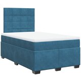 vidaXL Box spring postelja z vzmetnico modra 120x190 cm žamet, (21305278) Cene