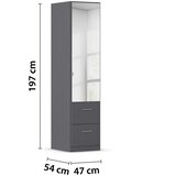 home24 OMARA S KLASIČNIMI VRATI, siva | Shoptok.si
