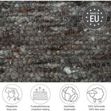Tom Tailor ROČNO TKANA PREPROGA Alm Glück 160/230 cm tkano temno siva | Shoptok.si