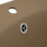 Razkošen umivalnik ovalen mat krem 58,5x39 cm keramika, (21409384) | Shoptok.si