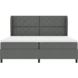  Postelja s pomičnim dnom in vzmetnico Temno siva 200x200 cm Tkanina, (22051149) | Shoptok.si