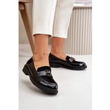 S. BARSKI Lacquered Women's Moccasins With Bear Black S.Barski | Shoptok.si