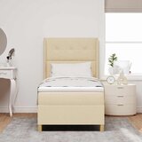  s opruga kutije s uzglavljem Krema 90 x 190 cm tkanina | shoptok.hr