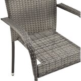  5-dijelni vrtni blagovaonski set od poliratana sivi Siva 160 cm table length | shoptok.hr