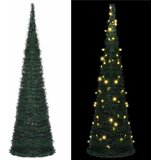  Božićno drvce with LED String Lights Zelena 150 x 150 cm PVC | shoptok.hr
