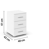 home24 NOČNA OMARICA, bela | Shoptok.si