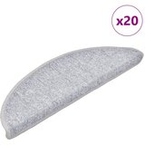  Prostirke za stepenice 20 kom 56x17x3 cm svijetlo sive poluokrugle | shoptok.hr