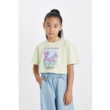 Defacto girl's Crop Crew Neck Printed Short Sleeve T-Shirt Cene