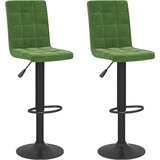vidaXL Barski stolčki 2 kosa temno zelen žamet, (20967839) | Shoptok.si