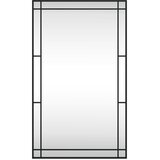 Zidno ogledalo crno 60 x 100 cm pravokutno željezno | Eponuda.com