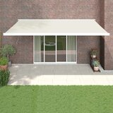 Tenda na uvlačenje krem 5 x 3 m od tkanine i aluminija Slike