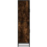vidaXL Visoka ploča dimljeni hrast 35,5x35x139cm izrađeno drvo i metal | shoptok.hr