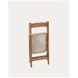 Kave Home Leseni vrtni stol v beli in naravni barvi Dandara - | Shoptok.si