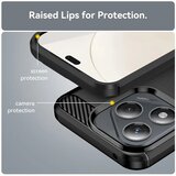 Techsuit Carbon Silicone maska za Honor 400 Lite – crna | shoptok.hr
