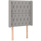  Uzglavlje s ušima svjetlosivo 83x16x118/128 cm od tkanine | shoptok.hr