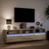 vidaXL Stenska TV omarica z LED lučkami sonoma hrast 180x31x45 cm | Shoptok.si