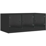 vidaXL Stolić za kavu sa staklenim vratima crni 102 x 50 x 42 cm | shoptok.hr