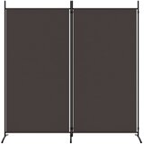 Sobna pregrada s 2 panela smeđa 175 x 180 cm od tkanine | Eponuda.com
