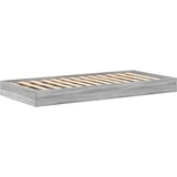  Krevet s policama s uzglavljem Sivi hrast sonoma 100 x 200 cm | shoptok.hr