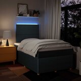  Krevet s oprugama i madracem plavi 120 x 200 cm od tkanine | shoptok.hr