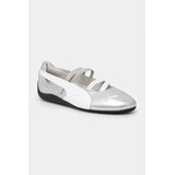 Puma Kožne balerinke Speedcat Ballet boja: srebrna, 401581 | shoptok.hr
