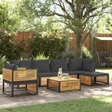 vidaXL 7-dijelni set vrtnih sofa s jastucima masivno bagremovo drvo Cijene