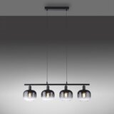 Just LIGHT. 15421-18 - Luster na sajli ZEA 4xE14/25W/230V crna | Eponuda.com
