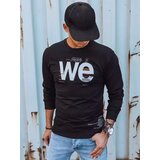 DStreet Bluza męska z nadrukiem czarna | Shoptok.si