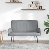 SOFA za dvije osobe Svijetlo siva 115 x 61 x 87 cm tkanina | shoptok.hr