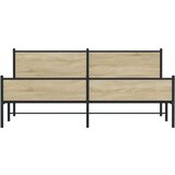 Metalni okvir kreveta bez madraca boja hrasta sonome 193x203 cm | shoptok.hr