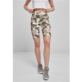 Urban Classics Women's High Waisted Shorts Camo Tech Cycle Dukrose camo | shoptok.hr