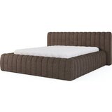 ELTAP Smeđi tapecirani bračni krevet s prostorom za odlaganje s podnicom 140x200 cm Carilla – | shoptok.hr