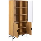 Livetastic VITRINA, črna, divji hrast | Shoptok.si