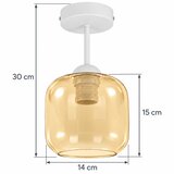 Brilagi LED plafonski luster R GLASS 1xE27/60W/230V prečnik 14 cm bela/dimljeno-bež | Eponuda.com