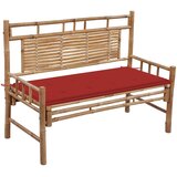 The Living Store Vrtna klop z blazino 120 cm bambus - Vrtna Klop, (21478018) | Shoptok.si