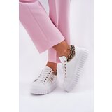 Boto Women's Sports Shoes On Platform Made Of Eco Leather Panther White Velionna | Shoptok.si