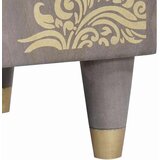 vidaXL Highboard Siva i zlatna 40 x 33,5 x 110 cm Čvrsto drvo manga | shoptok.hr