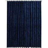 vidaXL Zavjesa za zamračivanje baršunasta tamnoplava 290 x 245 cm | shoptok.hr