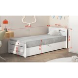 Molarem Home Dječji tapecirani krevet ZOE - 200x90 cm - Madrac T21 pjena | shoptok.hr
