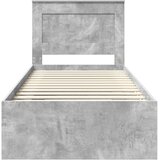  Krevetna konstrukcija Beton 90 x 200 cm Čvrsto borovo drvo | shoptok.hr