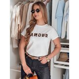 DStreet T-shirt damskie z haftem AMOROSA biały | ePonuda.com