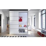 Art Invest Klizni plakar Cameron III Belo/Belo sa ogledalom 1500X2000X580 Cene