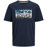 Jack & Jones Majica 'JJColton' nočno modra / svetlo modra / bela | Shoptok.si