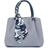 Shelvt Blue medium handbag with a decorative scarf Cijene