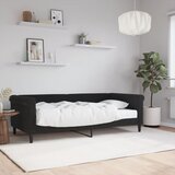 Dnevni krevet s madracem crni 90 x 190 cm baršunasti | shoptok.hr