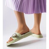 Gemre Green flip-flops adorned with rhinestones Griegsvei | shoptok.hr