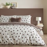 Catherine Lansfield Bela/temno rjava posteljnina za zakonsko posteljo 200x200 cm Polka Dot – | Shoptok.si