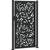  Vrtna vrata crna 100x175 cm čelična dizajn plamena | shoptok.hr