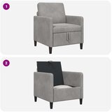 SOFA s pohranom Svjetlosiva 72 x 78 x 87 cm Poliester | Shoptok.si
