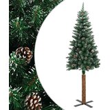  Tanko božićno drvce s pravim drvom i snijegom zeleno 180 cm | shoptok.hr